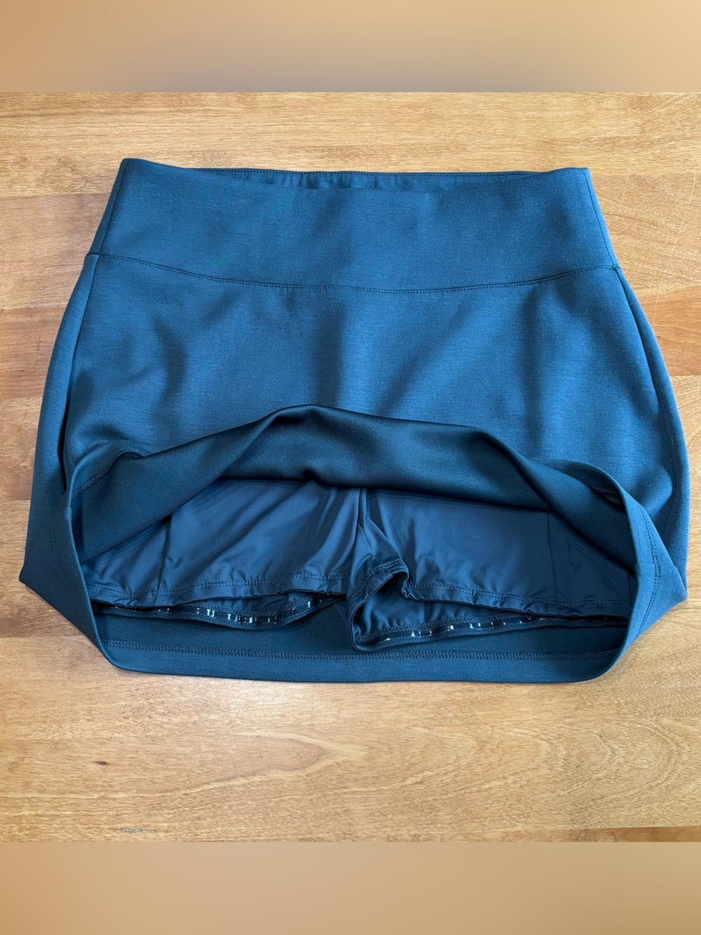 Infinity Linearflex Skort Womens M Blue Teal Modal Soft Skirt Shorts Pockets EUC